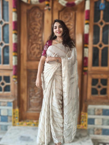 SimSim Trendz Embroidered Bollywood Chiffon Saree