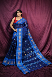 Reba saree center Self Design Tant Pure Cotton Saree