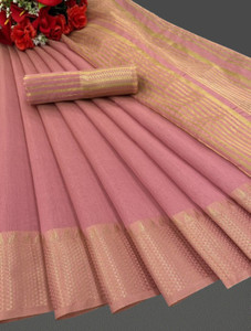 Hare Krishna Woven Mysore Cotton Silk, Pure Cotton Saree