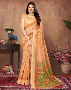 YASHIKA Printed Bollywood Cotton Silk Saree