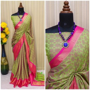 WINKLECART Woven Mysore Pure Silk Saree
