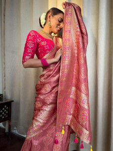 K SALIYA Woven Banarasi Jacquard Saree