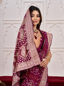 SOHINI NX Embellished Banarasi Georgette, Crepe Saree