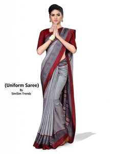 SimSim Trendz Printed, Self Design Daily Wear Polyester Saree