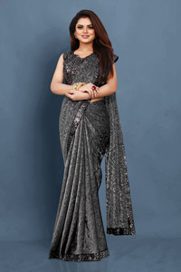 Karyavar Self Design Bollywood Lycra Blend Saree