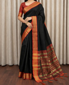 SuperLaxmi Woven Kanjivaram Silk Blend, Pure Silk Saree