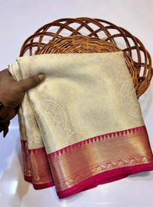 ZUBAIR SILK TEX Woven Banarasi Cotton Silk Saree