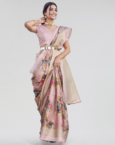 ANIRAV Printed Mysore Art Silk Saree