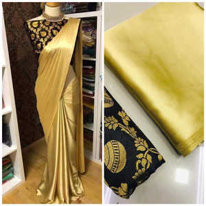 Arpita Fashion Solid/Plain Bollywood Pure Silk, Satin Saree