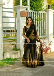 Online Bazaaar Embellished Bollywood Chiffon Saree