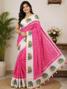 kryone Printed Kalamkari Pure Silk Saree