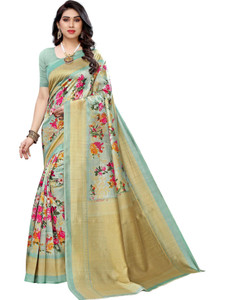 ANIRAV Animal Print Daily Wear Art Silk Saree