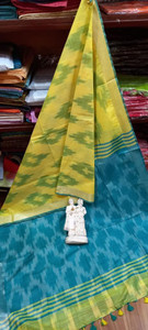 Dikshashree Printed Ikkat Cotton Blend Saree