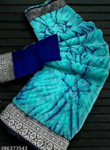 VioProm Printed Bollywood Chiffon Saree