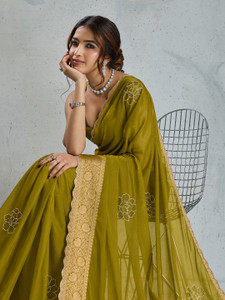 SOHINI NX Woven Banarasi Chiffon Saree