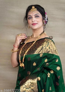 SEASON FAB Embellished Banarasi Jacquard, Art Silk Saree