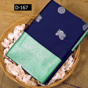 PITHAVADIWALA Printed, Embellished, Embroidered, Floral Print, Solid/Plain, Temple Border, Woven Bollywood Jacquard, Pure Silk Saree