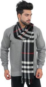 Tricky Shopper Checkered Pure Wool Men Scarf
