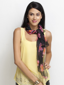 OXOLLOXO Floral Print Polyester Women Scarf