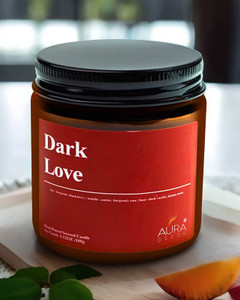 AuraDecor Dark Love Scented Jar Candle | Soy Wax Candle with Long Lasting Burn Time Candle