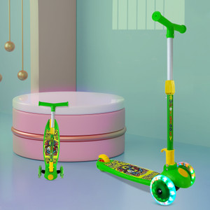 NHR Adjustable Height LED light scooter foldable with PU Wheel Side Brakes , Foldable scooter for kids Kids Scooter
