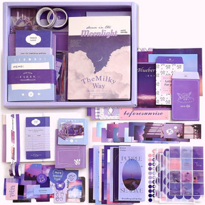 ZORIADA 346pcs Journal Supplies Kit Vintage Scrapbook Stickers Pack for ...