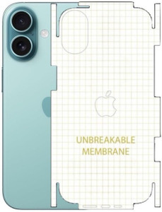 A3sprime Unbreakable Soft Transparent Back and Side Skin Protector for iPhone 16 Mobile Skin