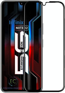 EITANSHA CREATION Edge To Edge Tempered Glass for Infinix Note 12 Pro, Infinix Note 12, Samsung Galaxy A70, Samsung Galaxy A70s
