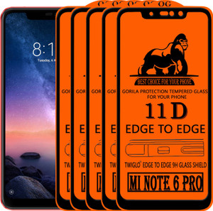 TWIGLO Edge To Edge Tempered Glass for Mi Redmi Note 6 Pro