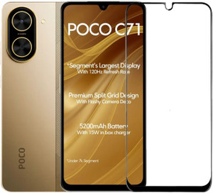 INFINITYWORLD Edge To Edge Tempered Glass for Poco C71