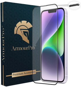 ArmourPro Edge To Edge Tempered Glass for iPhone 14 Plus, Apple iPhone 14 Plus, Apple 14 Plus, iPhone 13 Pro Max, Apple iPhone 13 Pro Max, Apple 13 Pro Max, Black Border OG Glass with Speaker Grill Protection