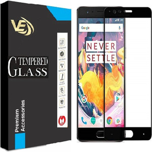 VILLA Edge To Edge Tempered Glass for OnePlus 3/OnePlus 3T - 9H Hardness, Oleophobic Coating, Bubble-Free Screen Protector