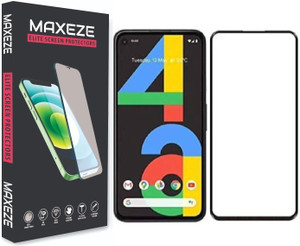 MAXEZE Edge To Edge Tempered Glass for Google Pixel 4A, Google Pixel 4a 4g, with Easy installation Kit