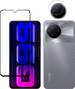 Vatsin Front and Back Tempered Glass for Infinix Note 12 Pro, Infinix Note 12 Pro (Back Carbon Fiber)