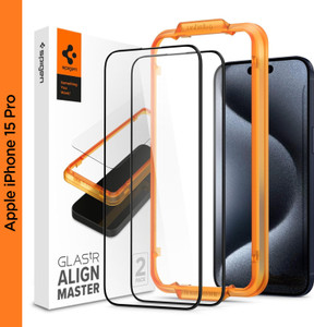 Spigen Tempered Glass Guard for Apple iphone 15 Pro