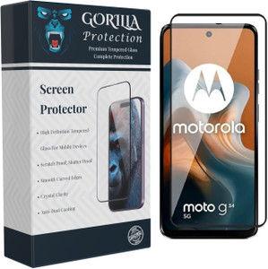 Gorilla Protection Tempered Glass Guard for Motorola Moto G34 5G, Motorola Moto G34, Motorola G53, Motorola G23