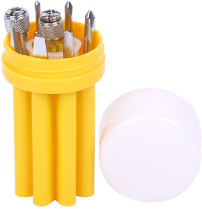 MEHAN'S 9 in 1 Rustproof Nickel Chrome Plating| interchangeable Bits |Compact & Portable Combination Screwdriver Set