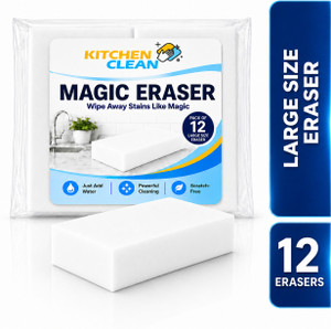 KITCHEN CLEAN Magic Eraser Sponge for Stain, Wall Pencil Marks and Lime Scale Remover Scrub Sponge