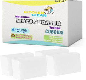 KITCHEN CLEAN Magic Eraser Cuboid Wall Stain Lime Scale Hard Water Stain Remover Scrub Sponge