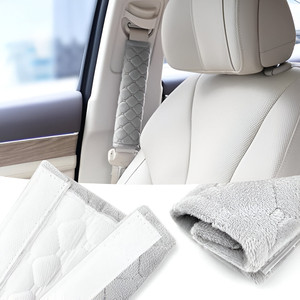 Glitzn Soft Car Seat belt cover Shoulder Strap Cover for Adults car seatbelt Gray Seat Belt Cover