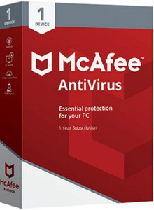 McAfee Anti-virus 1 User 3 Years