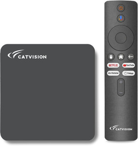 Catvision Android TV Box | 4GB/32GB | Dual Band Wi-Fi | 4K HDR | Bluetooth Voice Remote | Media Streaming Device