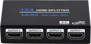 Tobo 1X4 UHD 4Kx2k Out HDMI Splitter Audio Video Distributor Box TD-910H Media Streaming Device
