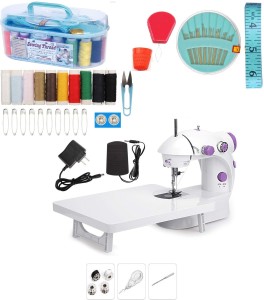 Onshoppy Mini for Beginners Portable with Extension Table, with 10 Thread Spools Electric Sewing Machine