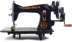 RED GEM With Top & HA Manual Sewing Machine 1 built-in stitches 950 SPM Black