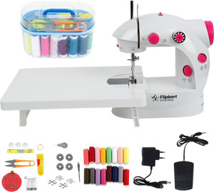 Flipkart SmartBuy Portable Mini Sewing Machine with Extension Table And Sewing Kit, Dual Speed Electric Sewing Machine
