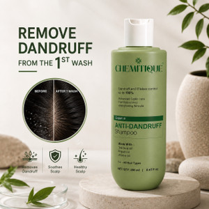 CHEMITIQUE TeaTree oil Shampoo For Dandruff and Damage Repair,Man And Women