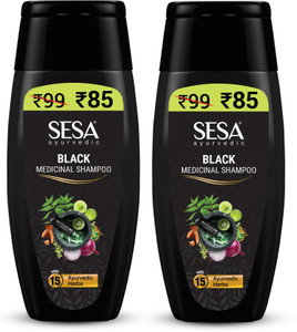 SESA Ayurvedic Shampoo for Hair Fall Control With Bhringraj and 15 Natural Herbs
