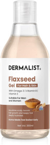 Dermalist Flaxseed Gel Hair & Skin Frizz-Control Smoothening Moisture Rich Soft Long Hair Hair Gel