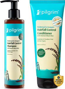 Pilgrim Hairfall Control Shampoo & Conditioner For Women And Men Promotes Hair Growth